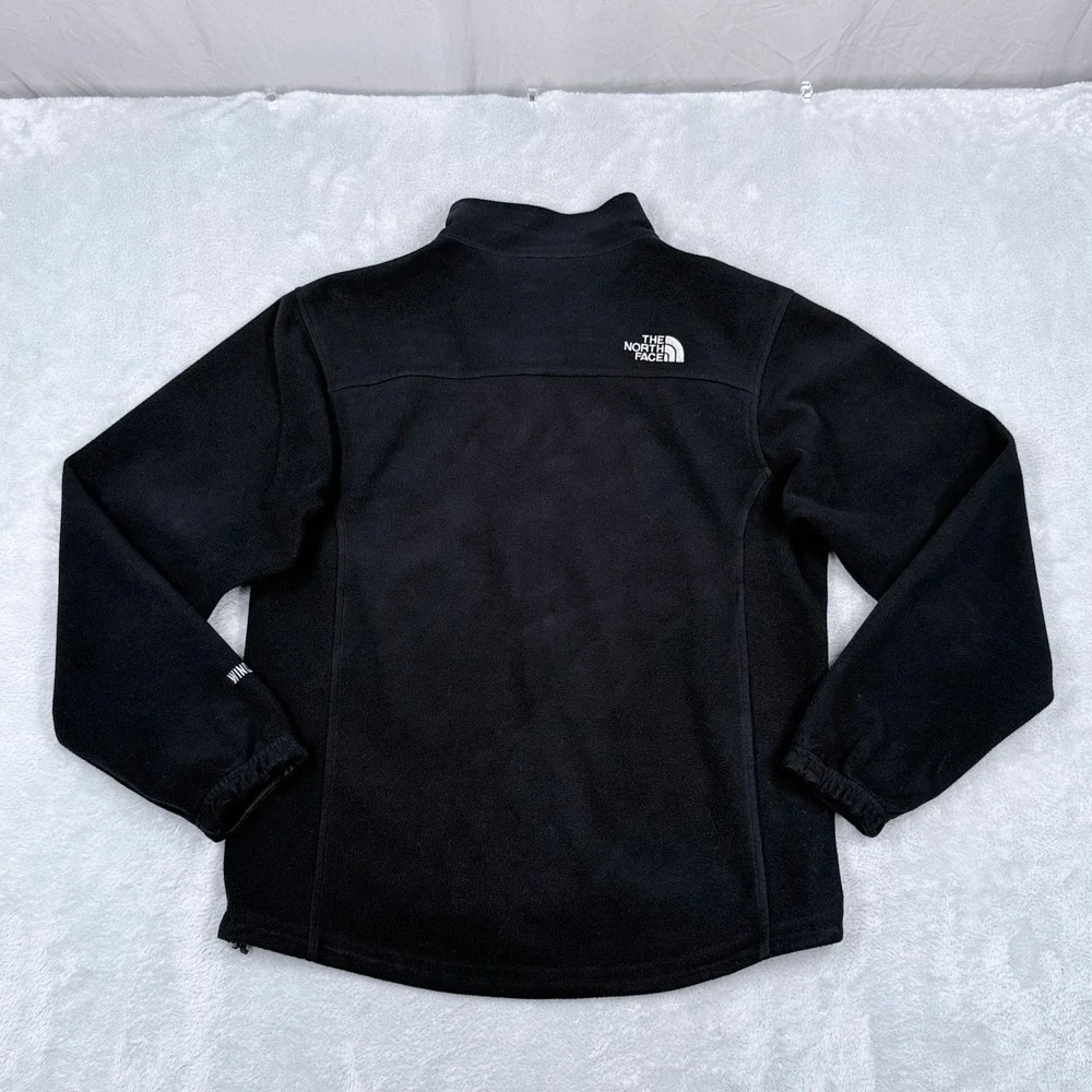 The North Face WindWall Fleece Jacket Mens Small Black Full Zip Mock Neck AS0Y